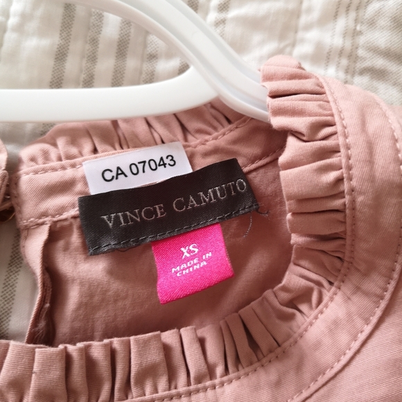 Vince Camuto Pink Cotton Blend Blouse - Picture 2 of 5